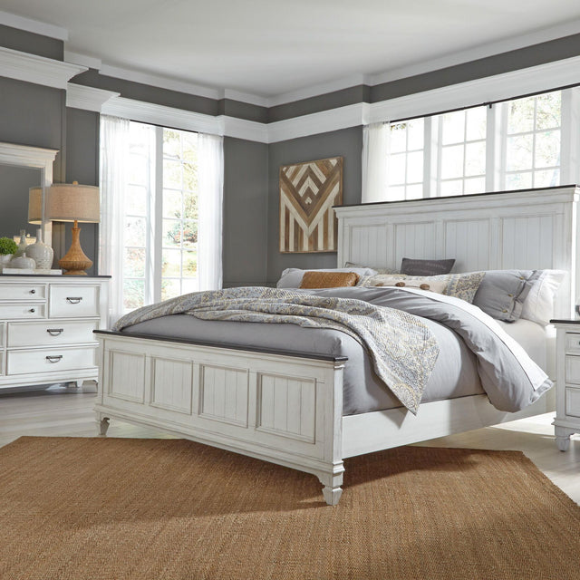 Liberty Furniture Allyson Park - 3 Piece Bedroom Set (California King Panel Bed, Dresser & Mirror) - White