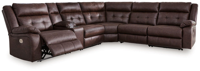 Ashley Punch Up - Walnut - 6-Piece Power Reclining Sectional