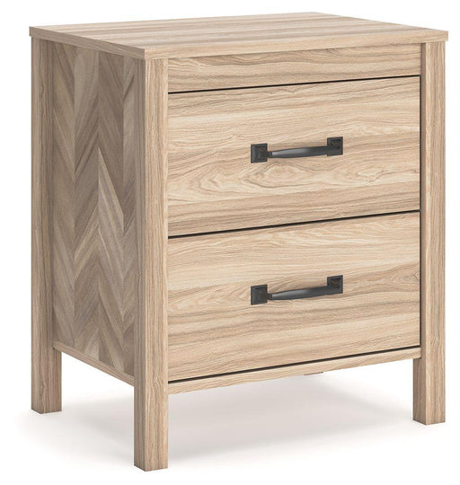 Ashley Battelle Two Drawer Night Stand - Tan