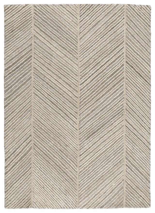 Ashley Leaford Medium Rug - Taupe/Brown/Gray