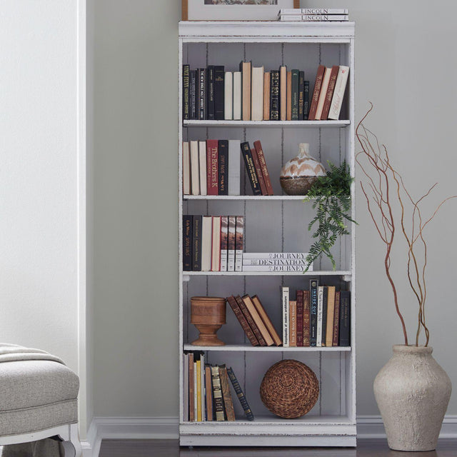 Liberty Furniture Magnolia Manor - 72" Bookcase (RTA) - White