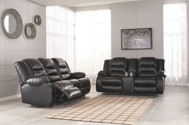 Ashley Vacherie - Black - 2 Pc. - Reclining Sofa, Loveseat