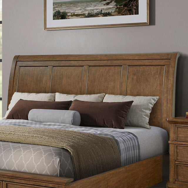 Liberty Furniture Twin Lakes - Queen Sleigh Headboard - Chestnut