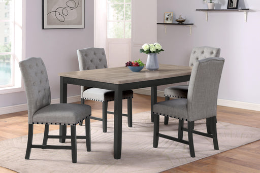 New Classic Furniture Daphne - 5 Piece Dining Set With Gray Chairs - Gray