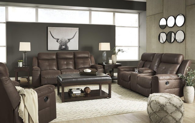 Ashley Jesolo - Coffee - 3 Pc. - Reclining Sofa, Loveseat, Rocker Recliner