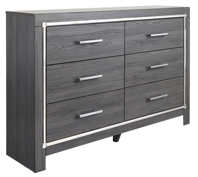 Ashley Lodanna Six Drawer Dresser - Gray