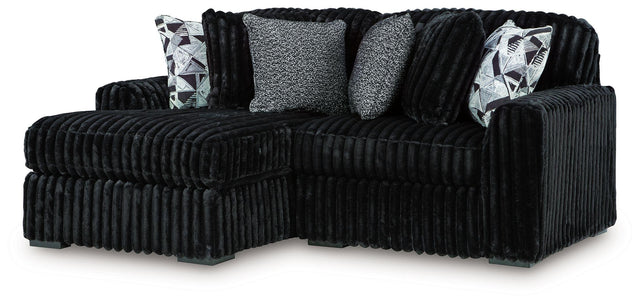 Ashley Midnight-Madness - 2-Piece Sectional With Laf Corner Chaise - Onyx