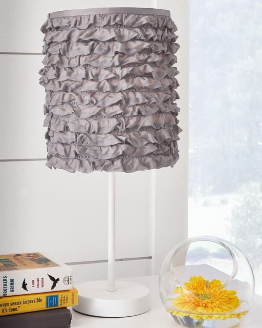 Ashley Mirette Metal Table Lamp (1/CN) - Gray/White