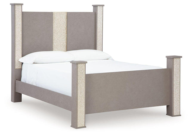 Ashley Surancha - Gray - Queen Poster Bed