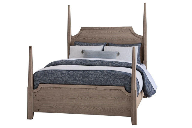 Vaughan-Bassett Tide & Timber - Queen - Pencil Post Bed - Gray Oak