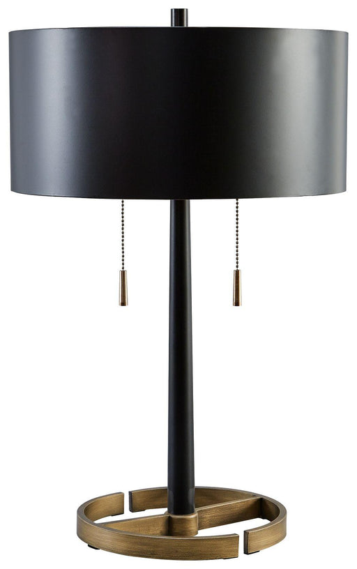 Ashley Amadell Metal Table Lamp (1/CN) - Black/Gold Finish