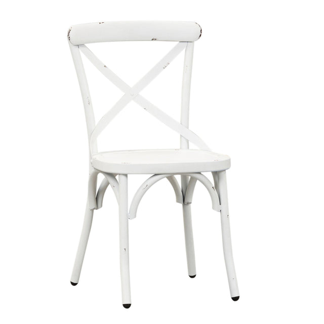 Liberty Furniture Vintage Series - X Back Side Chair - Antique White