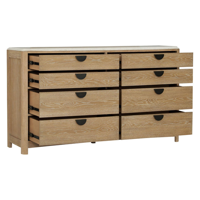 Parker House Escape - Bedroom 8 Drawer Dresser - Glazed Natural Oak