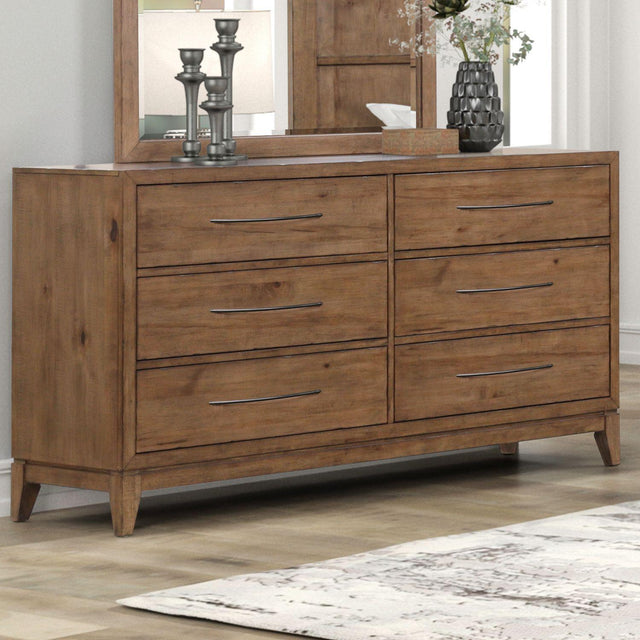 Liberty Furniture Shaker Lakes - 6 Drawer Dresser - Brown