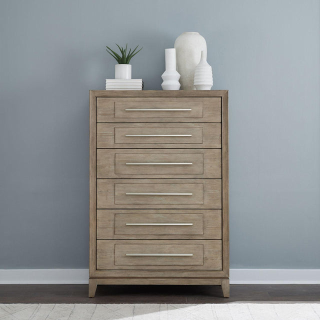 Liberty Furniture Brentwood - 6 Drawer Chest - Sandstone