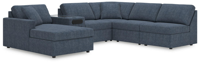 Ashley Modmax - Ink - 6-Piece Sectional With Laf Corner Chaise And Audio System Console