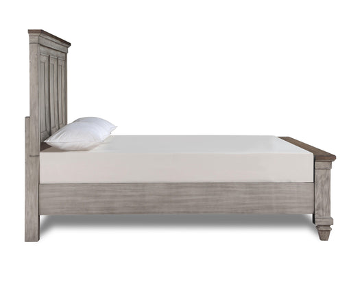 New Classic Furniture Mariana - 6/6 Eastern King 5 Piece Bedroom Set (Bed, Dresser, Mirror, Chest, Nightstand) - Gray