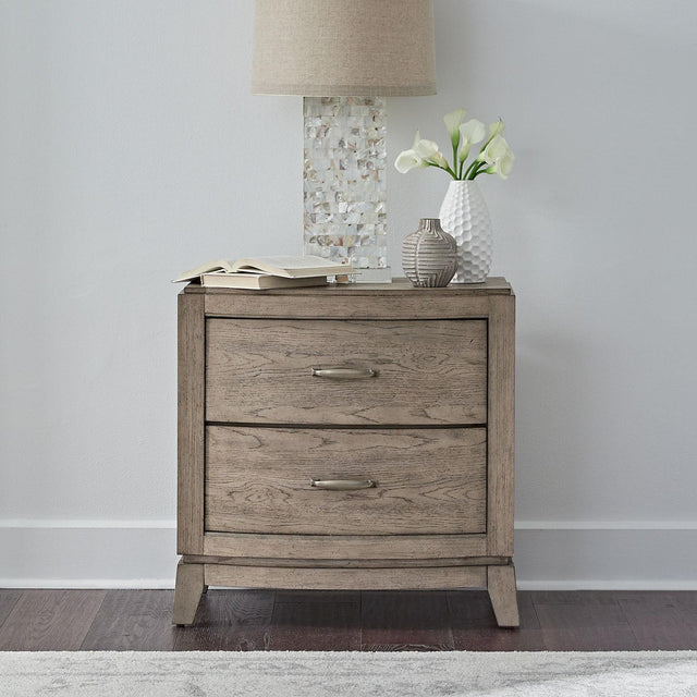 Liberty Furniture Avalon - Nightstand With Charging Station - Burnished Beige