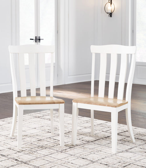 Ashley Ashbryn Dining Room Side Chair (2/CN) - White/Natural