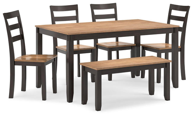 Ashley Gesthaven Dining Room Table Set (6/CN) - Natural/Brown