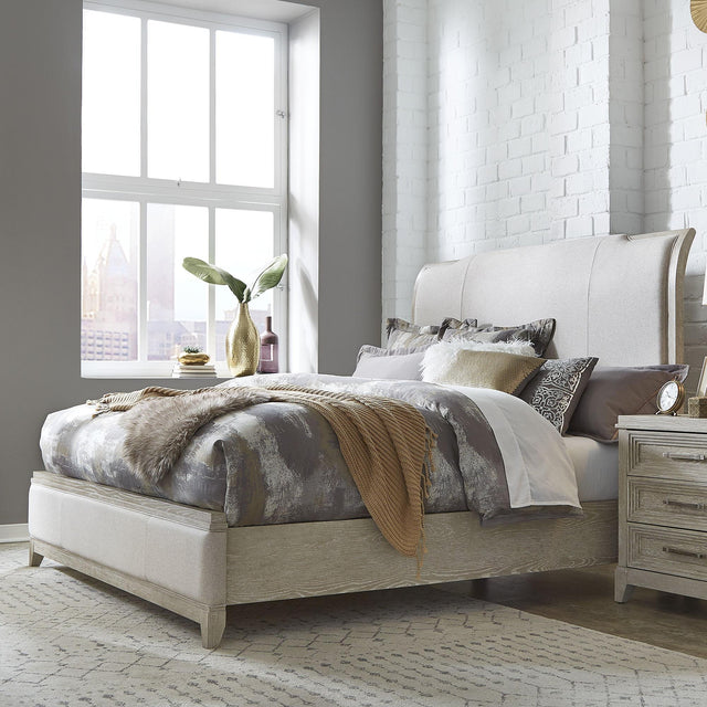 Liberty Furniture Belmar - California King Upholstered Bed - Washed Taupe