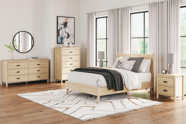 Ashley Cabinella - Tan - 3 Pc. - Dresser, Full Platform Panel Bed