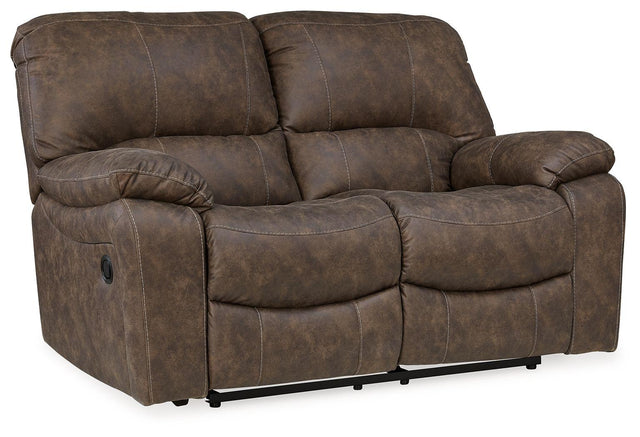 Ashley Kilmartin Reclining Loveseat - Chocolate