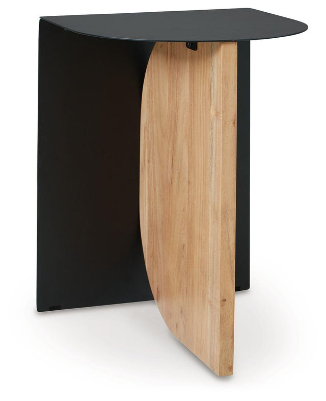 Ashley Ladgate Accent Table - Black/Natural