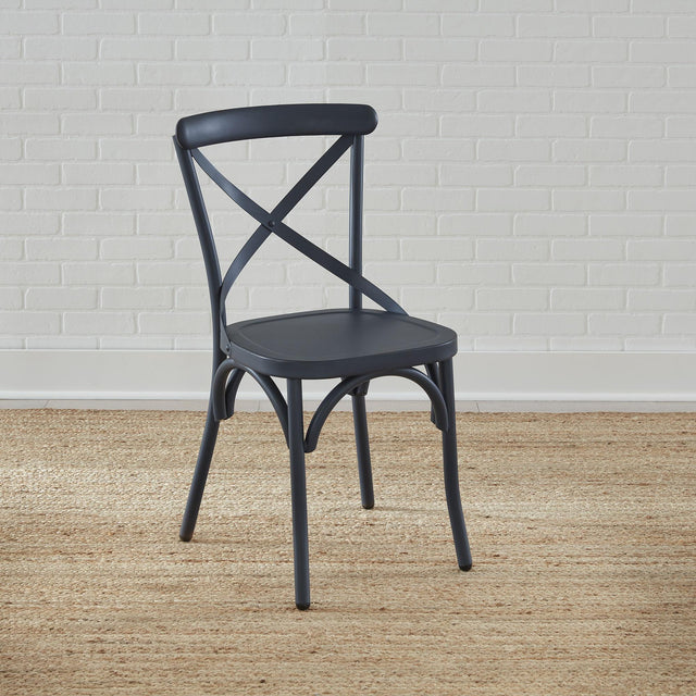 Liberty Furniture Vintage Series - X Back Side Chair - Navy