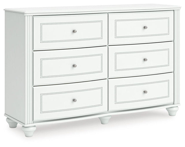 Ashley Kozlani Six Drawer Dresser - White