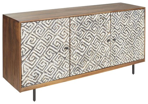 Ashley Kerrings Accent Cabinet - Brown/Black/White