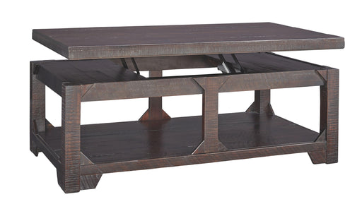 Ashley Rogness Lift Top Cocktail Table - Rustic Brown