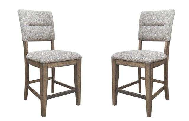 Parker House Cedar Fork - Dining Upholstered Counter Stool (Set of 2) - Smoked Arabica