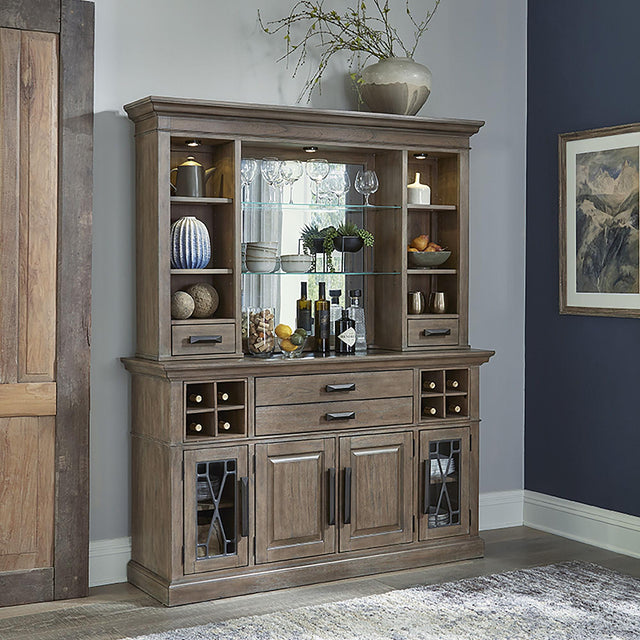 Parker House Sundance Dining - Buffet and Bar Display Hutch - Sandstone