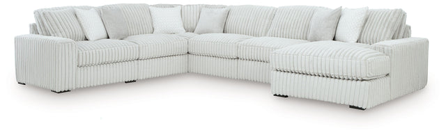 Ashley Stupendous - 6-Piece Sectional With RAF Corner Chaise - Alloy