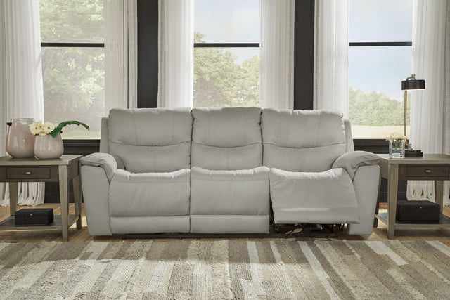 Ashley Next-Gen Gaucho PWR REC Sofa with ADJ Headrest - Fossil