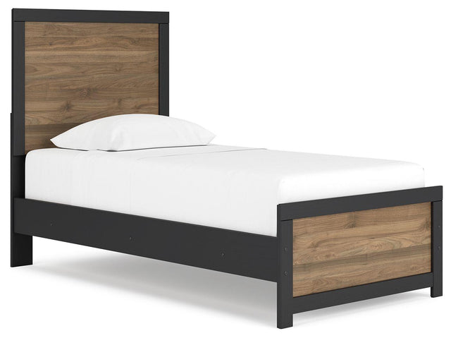 Ashley Vertani - Black - Twin Panel Bed