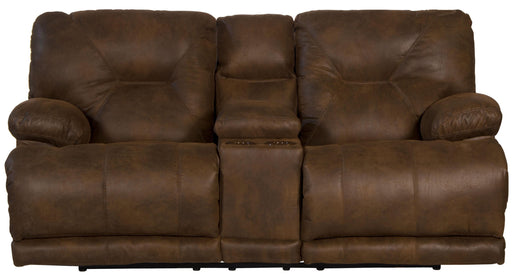 Catnapper Voyager - Lay Flat Console Reclining Loveseat - Elk - Fabric