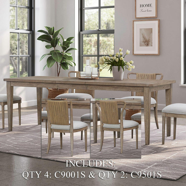 Liberty Furniture Sheridan Pointe - Alt 7 Piece Rectangular Table Set - Vintage Natural