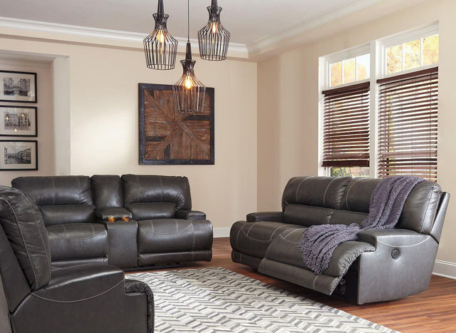 Ashley Mccaskill - Gray - 3 Pc. - Power Sofa, Loveseat, Recliner