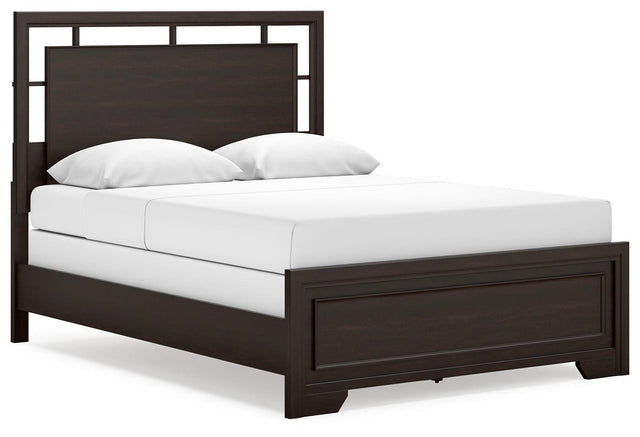 Ashley Covetown - Dark Brown - Queen Panel Bed