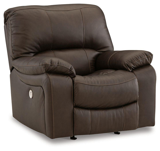 Ashley Leesworth Power Rocker Recliner - Dark Brown