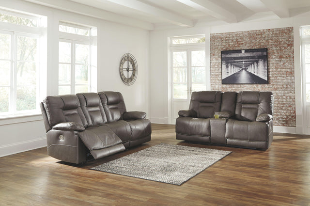 Ashley Wurstrow - Smoke - 2 Pc. - Power Sofa, Loveseat