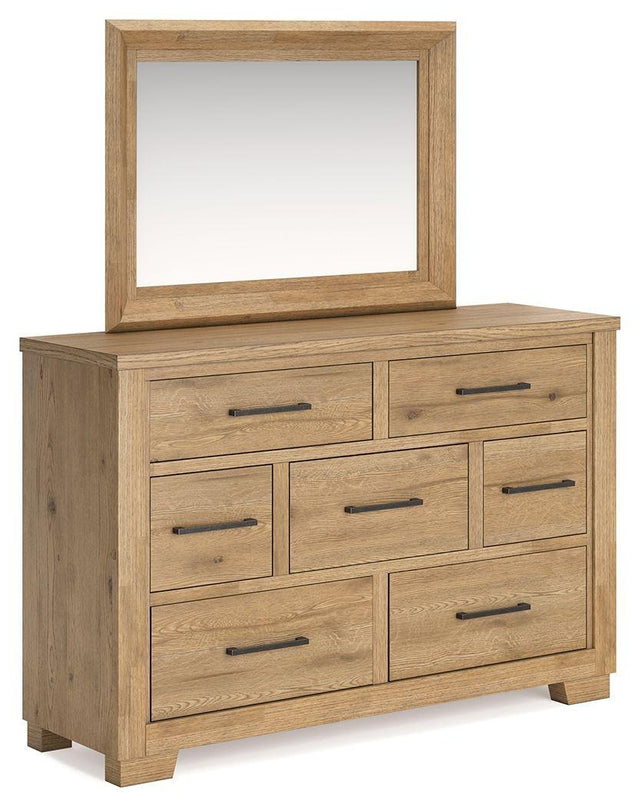 Ashley Galliden - Light Brown - Dresser And Mirror