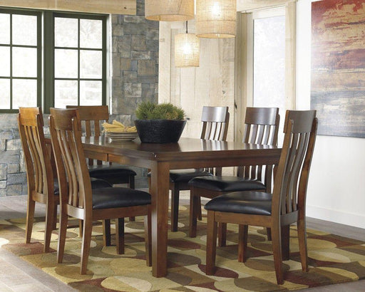Ashley Ralene - Light Brown - 7 Pc. - Extension Table, 6 Side Chairs