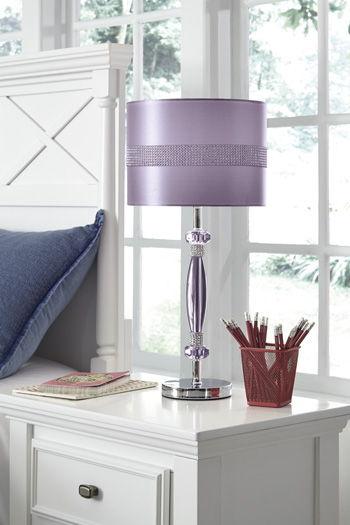 Ashley Nyssa Metal Table Lamp (1/CN) - Purple