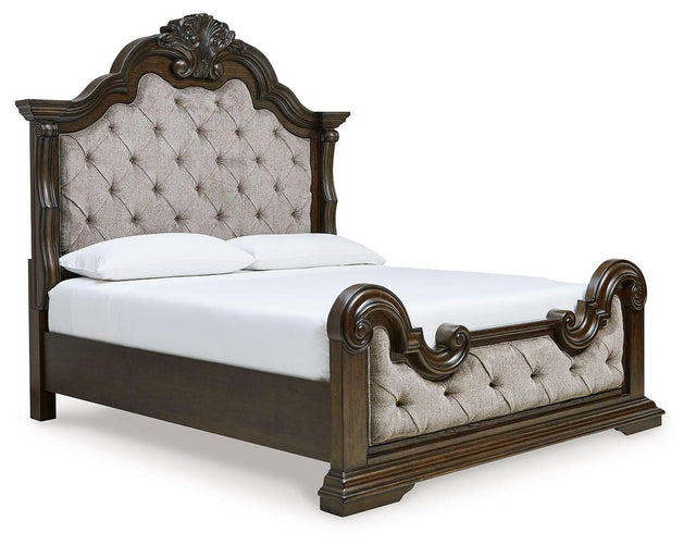 Ashley Maylee - Dark Brown - California King Upholstered Bed