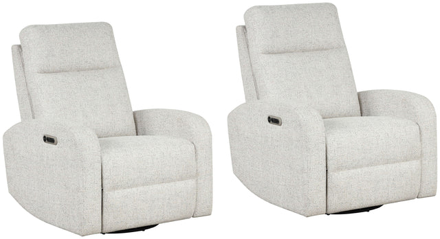 Parker House Thriller - Power Swivel Glider Recliner (Set of 2) - Natural Beauty Quartz