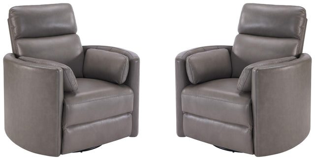 Parker House Radius - Powered By Freemotion Cordless Power Swivel Glider Recliner (Set of 2) - Florence Heron