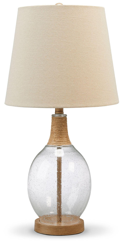 Ashley Clayleigh Glass Table Lamp (2/CN) - Clear/Brown